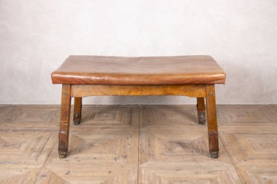 vintage-leather-top-dining-table